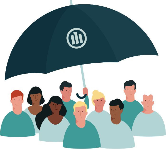 Ikona lidé pod deštníkem Allianz